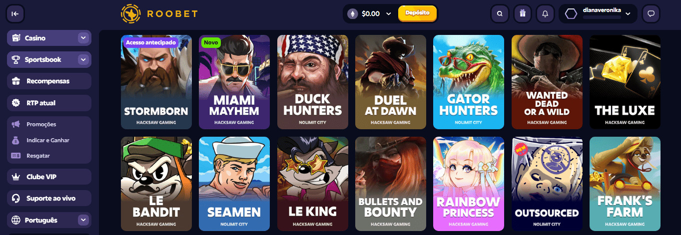 O Roobet é um cassino online