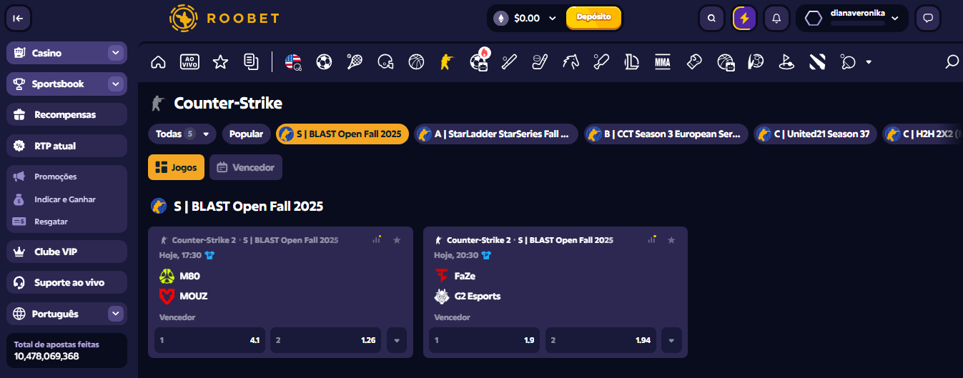 uma partida da BLAST