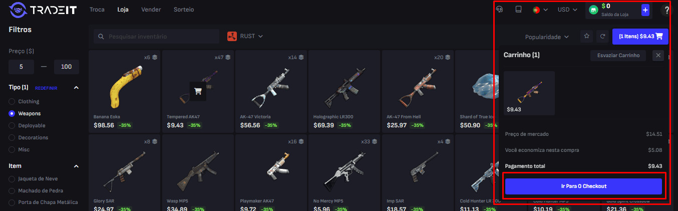 Finalização da Compra