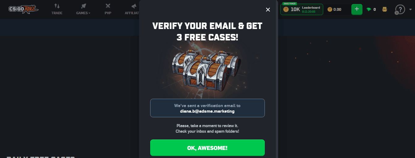 receberá 3 caixas grátis