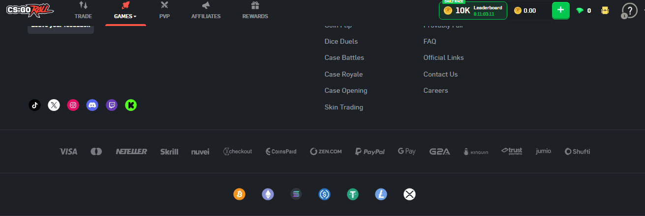 Métodos de pagamento