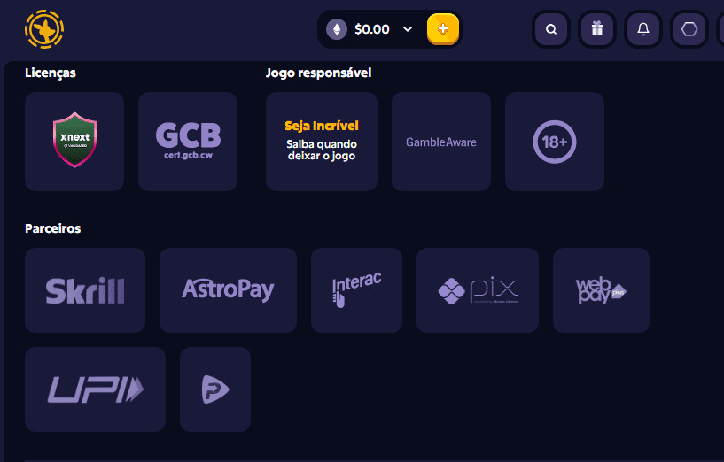 Pix, boletos, cartões via parceiros