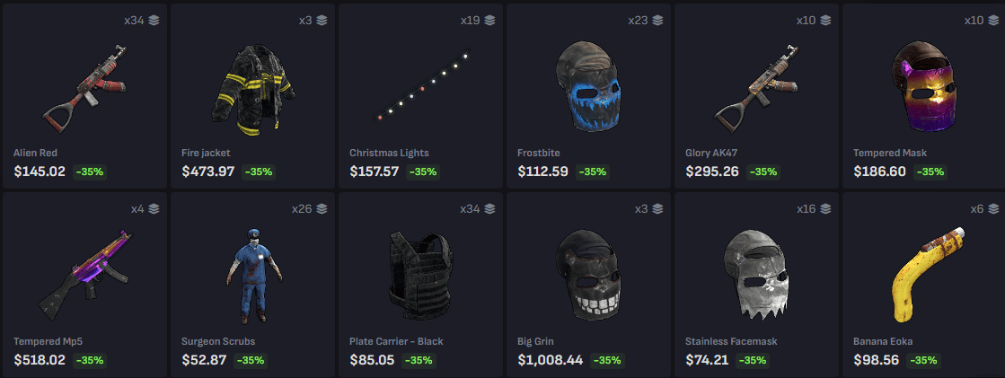 O que são Skins de Rust