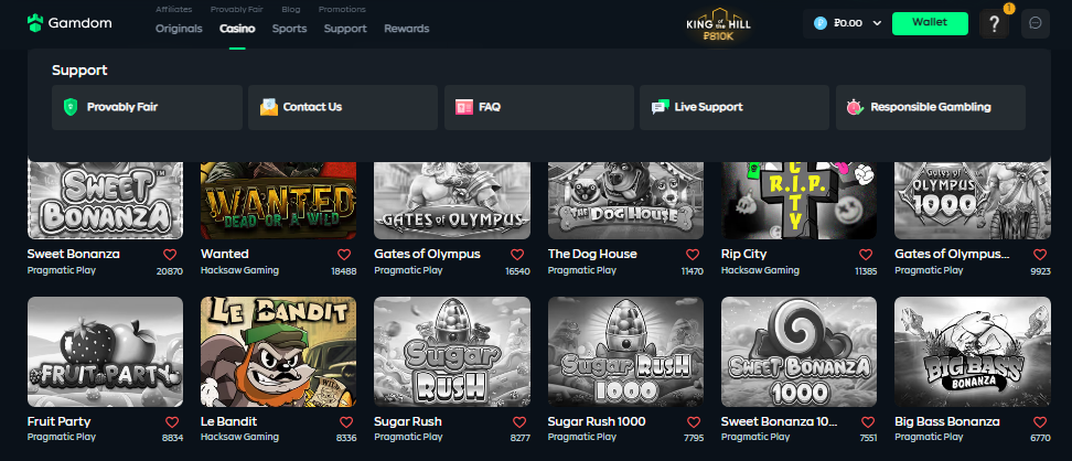 Gamdom jogos populares gratuitos