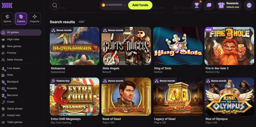 cloudbet Digital slots