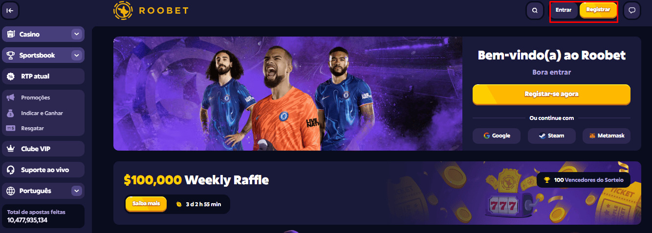 O cadastro é simples: nome, e-mail e senha