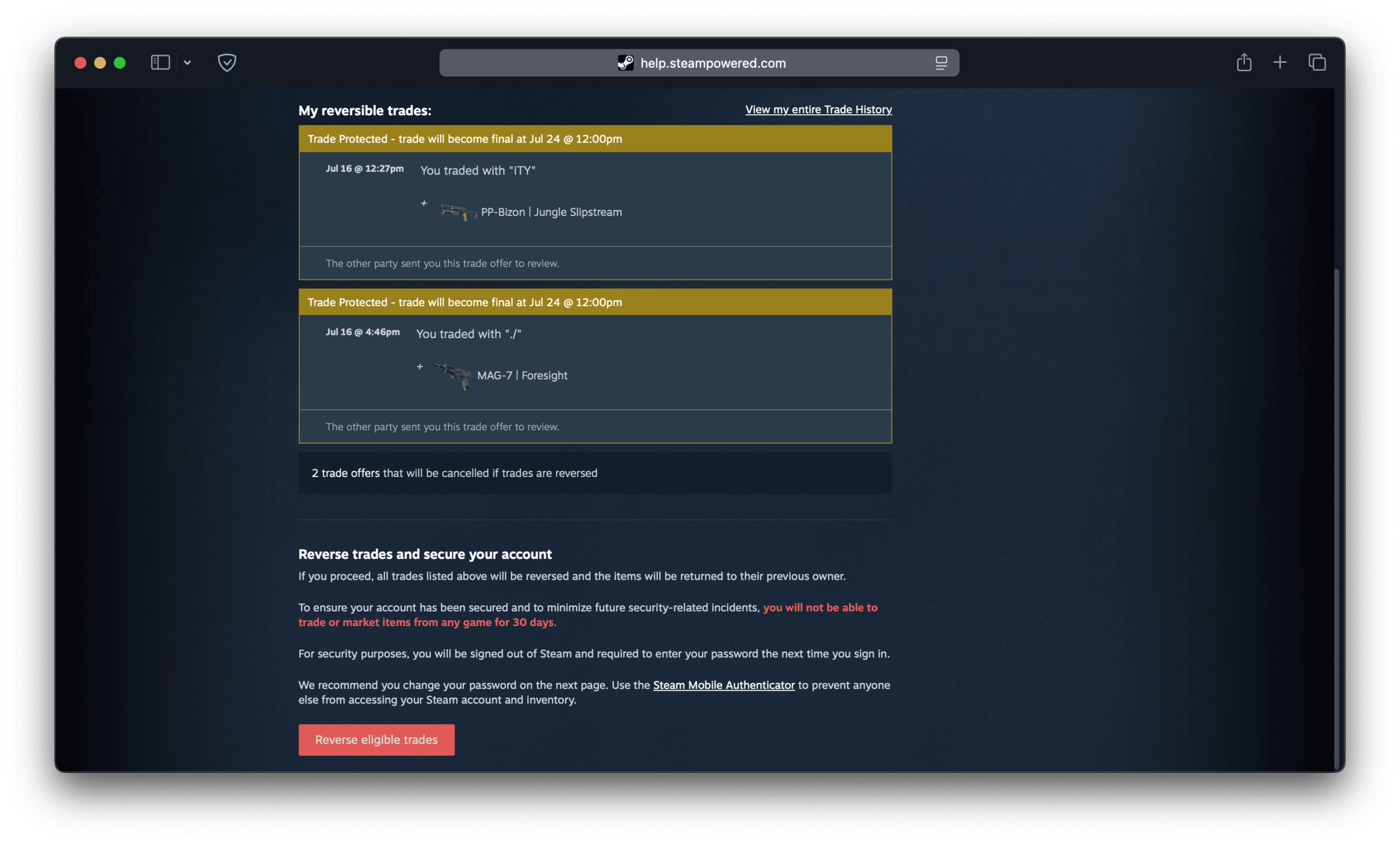 A Valve fala sobre as trocas
