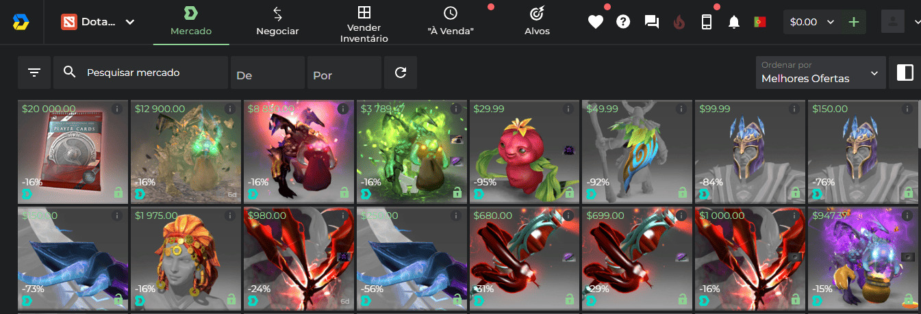 Skins do Dota 2 World